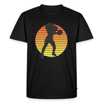 African Girl Dancing T-shirt Sunset - Men's Premium Organic T-Shirt - black - Front - Nico (187cm)