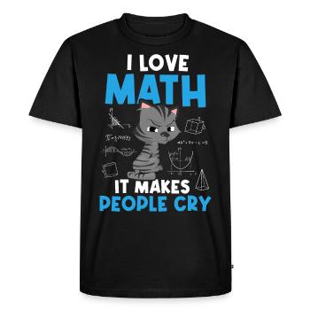 J’aime les maths Maths Maths Mathe maths - T-shirt Premium bio Homme - noir - Devant - Nico (187cm)