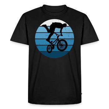 Vélo Hommes bmx Vélo Cyclisme bmx Femmes - T-shirt Premium bio Homme - noir - Devant - Nico (187cm)