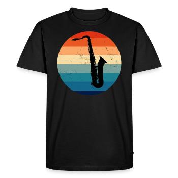 Saxophone Saxophone Homme Saxophone - T-shirt Premium bio Homme - noir - Devant - Nico (187cm)