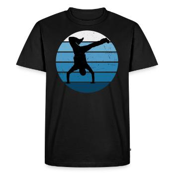 Bgirl Men Bboy Hiphop Hip Hop Break Dance - T-shirt Premium bio Homme - noir - Devant - Nico (187cm)