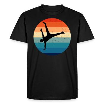 Men's Breakdance Bboy Hip Hop Break Dance - Men's Premium Organic T-Shirt - black - Front - Nico (187cm)