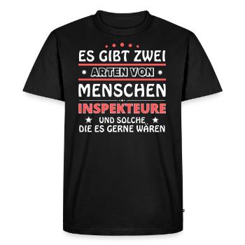 Inspectors Gift - Two Types of... Design - Men's Premium Organic T-Shirt - black - Front - Nico (187cm)