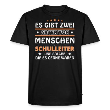 Headmaster Gift - Two Types of... Design - Men's Premium Organic T-Shirt - black - Front - Nico (187cm)