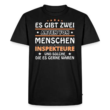 Inspector Gift - Two Types of... Design - Men's Premium Organic T-Shirt - black - Front - Nico (187cm)