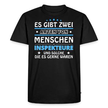 Inspectors Gift - Two Types of... Design - Men's Premium Organic T-Shirt - black - Front - Nico (187cm)