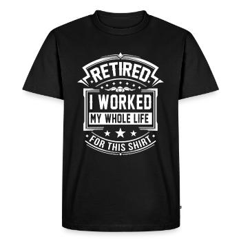 Retirement Quotes - Männer Premium Bio T-Shirt - Schwarz - Vorne - Nico (187cm)