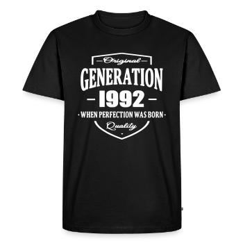 Generation 1992 - Men's Premium Organic T-Shirt - black - Front - Nico (187cm)