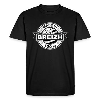 Bretagne - Made in Breizh - T-shirt Premium bio Homme - noir - Devant - Nico (187cm)