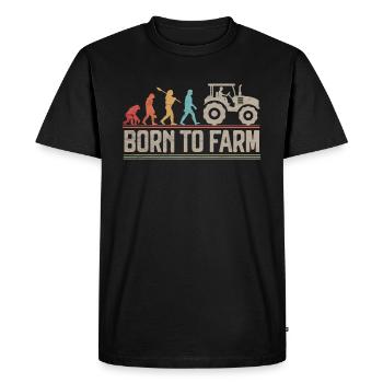 Né de Farm Evolution Farmer Tractor - T-shirt Premium bio Homme - noir - Devant - Nico (187cm)