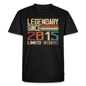 Original 2015 Vintage Birthday Gift 2015 - Men's Premium Organic T-Shirt - black - Front - Nico (187cm)
