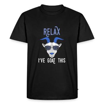 Pun Relax I've Goat This - Men's Premium Organic T-Shirt - black - Front - Nico (187cm)