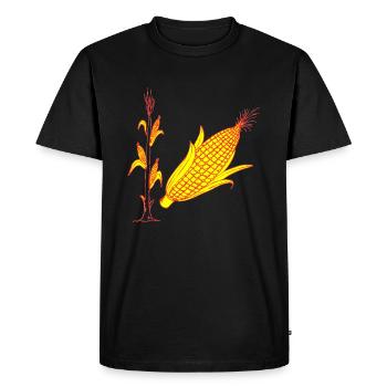 Récolte de plantes d'épi de maïs - T-shirt Premium bio Homme - noir - Devant - Nico (187cm)