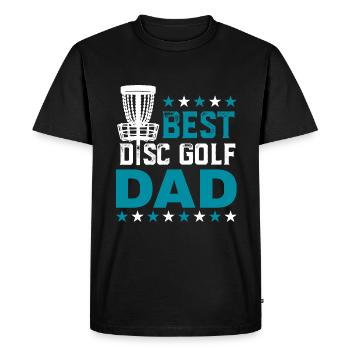 Meilleur Disc Golf Papa Fête des Pères - T-shirt Premium bio Homme - noir - Devant - Nico (187cm)