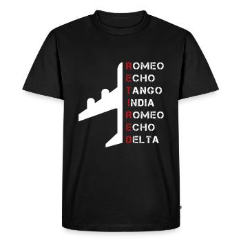 Romeo Echo Tango Inde Romeo Echo Delta - T-shirt Premium bio Homme - noir - Devant - Nico (187cm)