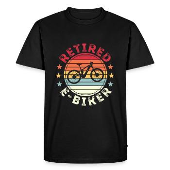 Retired Ebiker Retro Ebike embt Gift - Men's Premium Organic T-Shirt - black - Front - Nico (187cm)