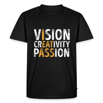 Funny Vision Creativity Passion Adult Humor - Men's Premium Organic T-Shirt - black - Front - Nico (187cm)