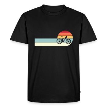 EBike Vintage Sunset Electric Bicycle - Men's Premium Organic T-Shirt - black - Front - Nico (187cm)