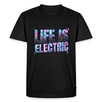 Ebike Funny Life is Electric Bike Bicycle Retro - Men's Premium Organic T-Shirt - black - Front - Nico (187cm)