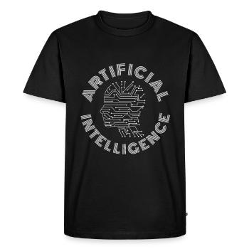 Intelligence artificielle IA apprentissage automatique - T-shirt Premium bio Homme - noir - Devant - Nico (187cm)