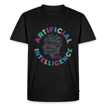 Cadeau d’intelligence artificielle - T-shirt Premium bio Homme - noir - Devant - Nico (187cm)