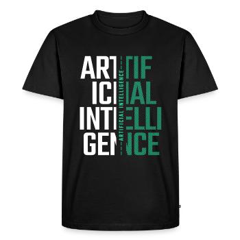 AI Artificial Intelligence Futuristic Nerd Gift - Men's Premium Organic T-Shirt - black - Front - Nico (187cm)