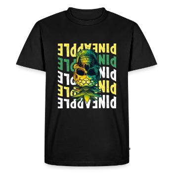 Upside Down Pineapple - Men's Premium Organic T-Shirt - black - Front - Nico (187cm)