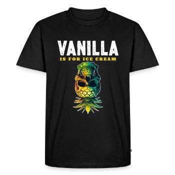 Vanilla is for Ice Cream - Men's Premium Organic T-Shirt - black - Front - Nico (187cm)