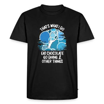 Plongeurs Plongée sous-marine Plongée sous-marine Plongée sous-marine - T-shirt Premium bio Homme - noir - Devant - Nico (187cm)
