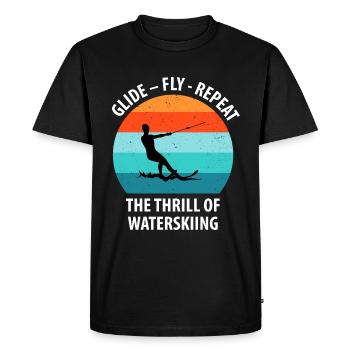 Ski nautique, ski nautique, skieurs nautiques - T-shirt Premium bio Homme - noir - Devant - Nico (187cm)