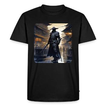 Fier guerrier samouraï Japon Asie Kendo Ninja - T-shirt Premium bio Homme - noir - Devant - Nico (187cm)