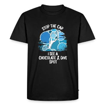 Plongeurs Plongée sous-marine Plongée sous-marine Plongée sous-marine - T-shirt Premium bio Homme - noir - Devant - Nico (187cm)