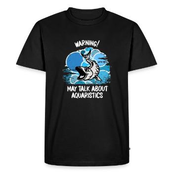 Aquariophiles Poissons Poissons d’ornement Aquaristique - T-shirt Premium bio Homme - noir - Devant - Nico (187cm)