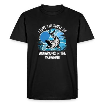 Aquariophiles Poissons Poissons d’ornement Aquaristique - T-shirt Premium bio Homme - noir - Devant - Nico (187cm)