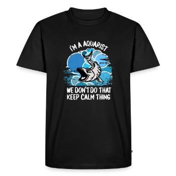 Aquarium Aquariophile Poissons d’ornement Poissons aquatiques - T-shirt Premium bio Homme - noir - Devant - Nico (187cm)