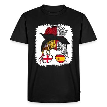 España Half Spanish Half English Girl Spain - Men's Premium Organic T-Shirt - black - Front - Nico (187cm)