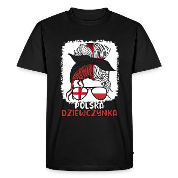 Polska dziewczyna Polonaise Fille Pologne Fille - T-shirt Premium bio Homme - noir - Devant - Nico (187cm)
