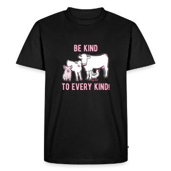 Be nice to animals - Men's Premium Organic T-Shirt - black - Front - Nico (187cm)