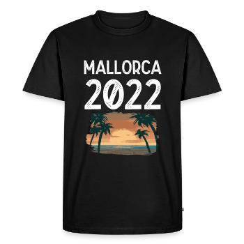 Majorca 2022 - Men's Premium Organic T-Shirt - black - Front - Nico (187cm)