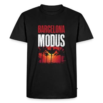 Barcelona Mode - Men's Premium Organic T-Shirt - black - Front - Nico (187cm)