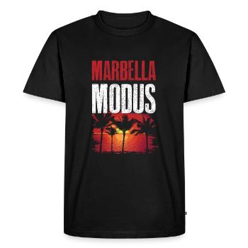 Marbella Mode - Men's Premium Organic T-Shirt - black - Front - Nico (187cm)