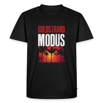 Mode Sables dorés - T-shirt Premium bio Homme - noir - Devant - Nico (187cm)