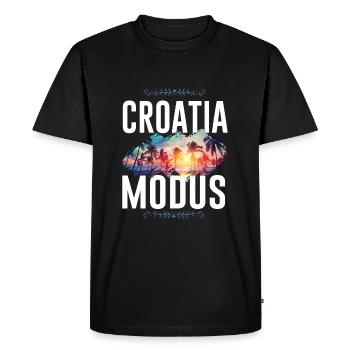 Croatia Mode - Men's Premium Organic T-Shirt - black - Front - Nico (187cm)