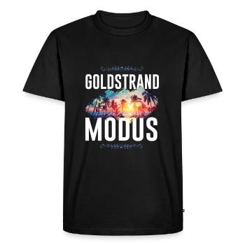 Mode Sables dorés - T-shirt Premium bio Homme - noir - Devant - Nico (187cm)