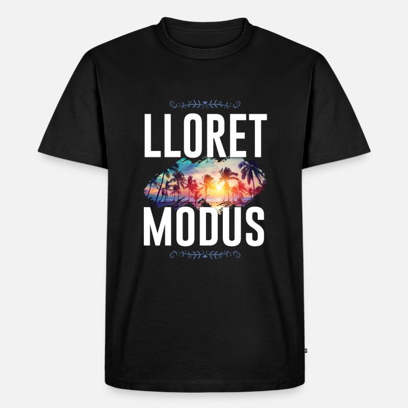 Lloret De Mar Modus - Männer Premium Bio T-Shirt - Schwarz