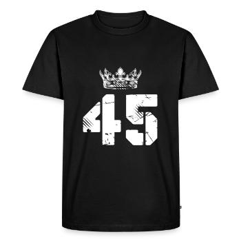 45 Number crown - Men's Premium Organic T-Shirt - black - Front - Nico (187cm)