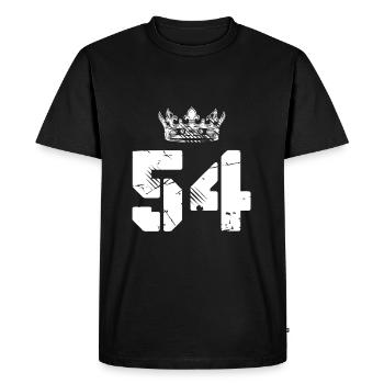 54 Couronne de numéros - T-shirt Premium bio Homme - noir - Devant - Nico (187cm)