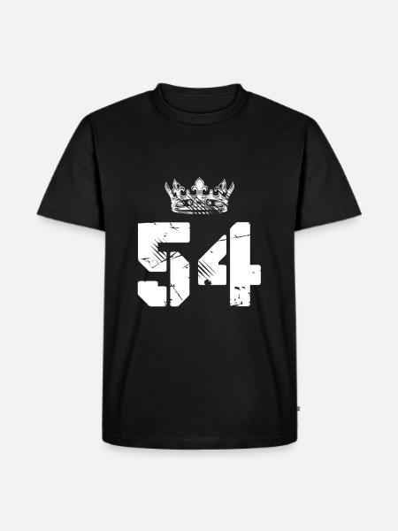 54 Couronne de numéros - T-shirt Premium bio Homme - noir