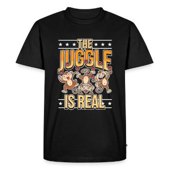 Le Jonglage est un vrai clown de carnaval Ringmaster - T-shirt Premium bio Homme - noir - Devant - Nico (187cm)