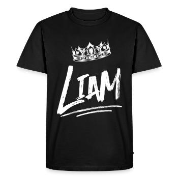 Liam - T-shirt Premium bio Homme - noir - Devant - Nico (187cm)